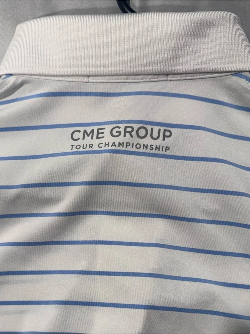Ralph Lauren White Polo with Light Blue Stripes
